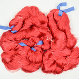 Very Big Hanks of Red Thin Cord Yarn