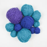 Assorted Purple, Blue + Teal Yarn Bundle