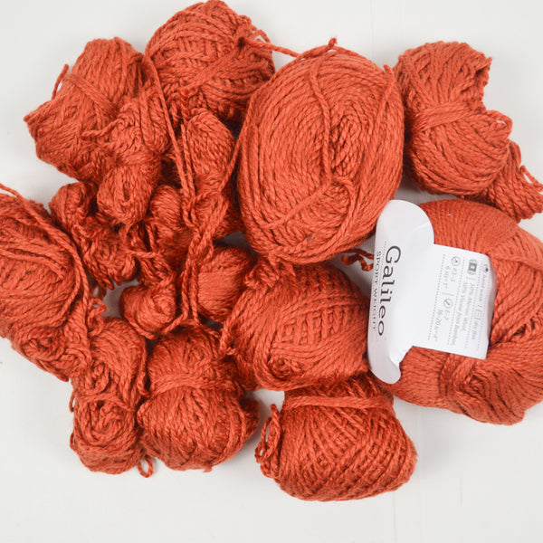 Burnt Orange Knit Picks Galileo Sport Weight Merino Wool + Bamboo Yarn