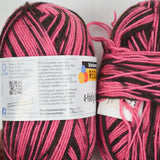 Pink + Brown Variegated Regia Virgin Wool + Polyamide Yarn - 2 Skeins