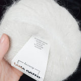 White Lana Gatto Silk Mohair Lux Yarn - 2 Skeins